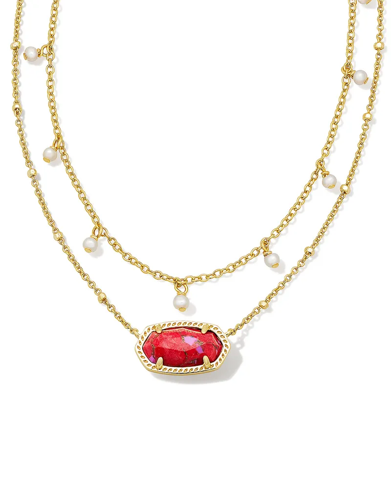 Elisa gold shop multi strand necklace