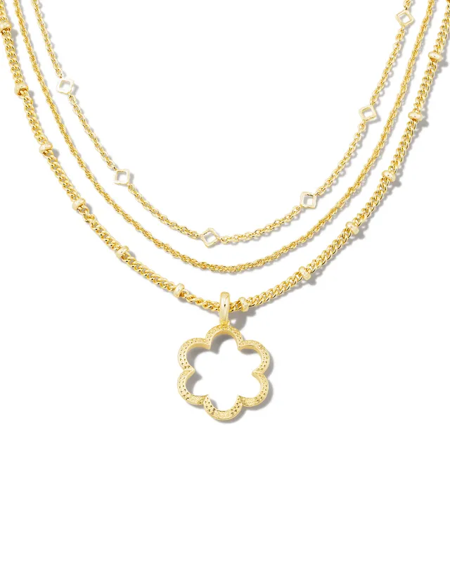 Kendra Scott Clove Multi Strand Necklace in Gold The Summit at