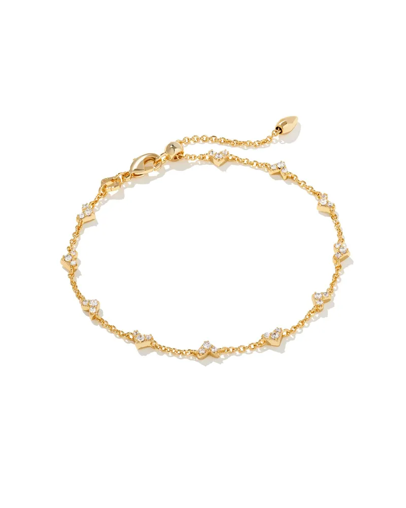 Yellow gold cheap crystal bracelet