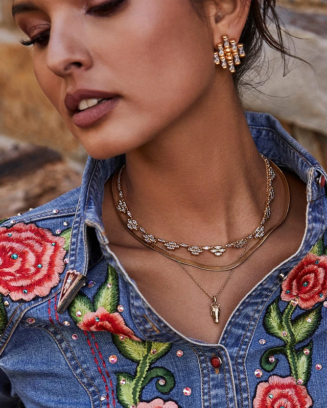 Crystal strand necklace store