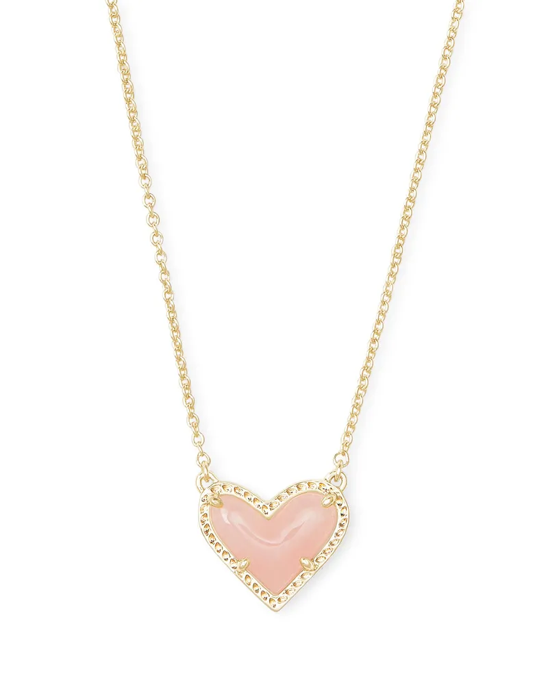 Ari heart gold pendant necklace in cheap iridescent drusy