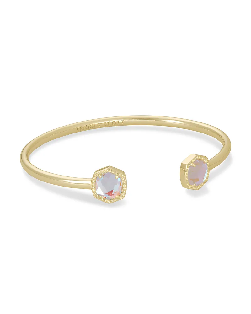 Kendra Scott Davie Gold Cuff Bracelet in Dichroic Glass Bridge