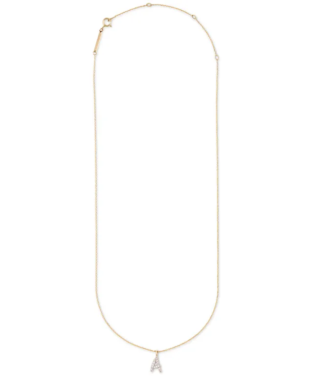 Kendra scott diamond on sale initial necklace