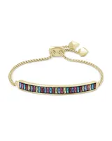 Kendra Scott Jack Adjustable Gold Chain Bracelet in Multi Crystal