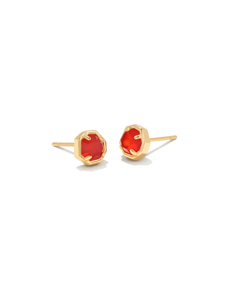 Kendra Scott Nola Gold Stud Earrings in Red Illusion The Summit