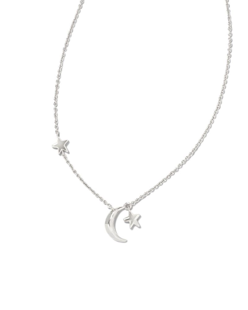 Kendra Scott Moon Star Pendant Necklace in Silver Bridge