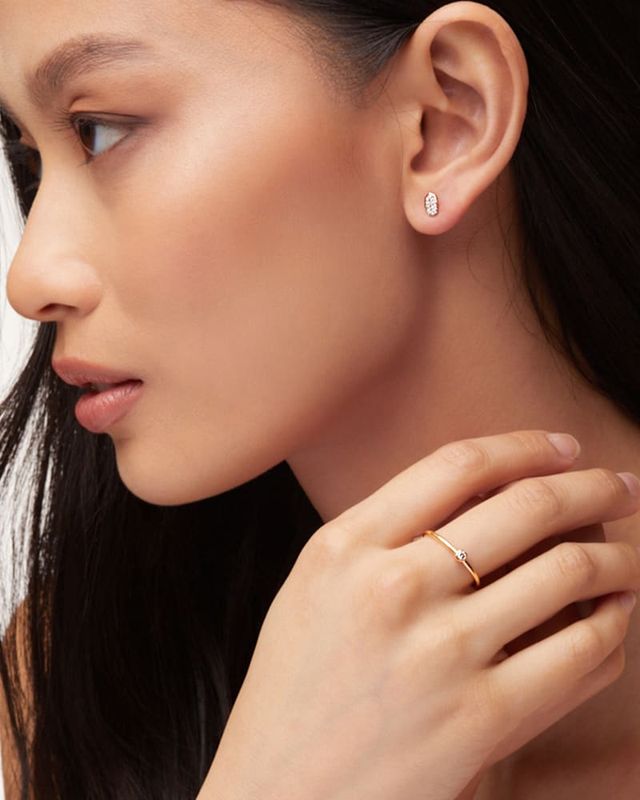 Kendra Scott Astrid 14k Gold Band Ring Black Diamond Bethesda Row