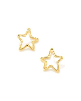 Kendra Scott Angie Hoop Earrings in 18k Yellow Gold Vermeil The