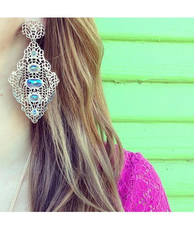 Kendra Scott Marissa Statement Earrings in Silver Bridge Street