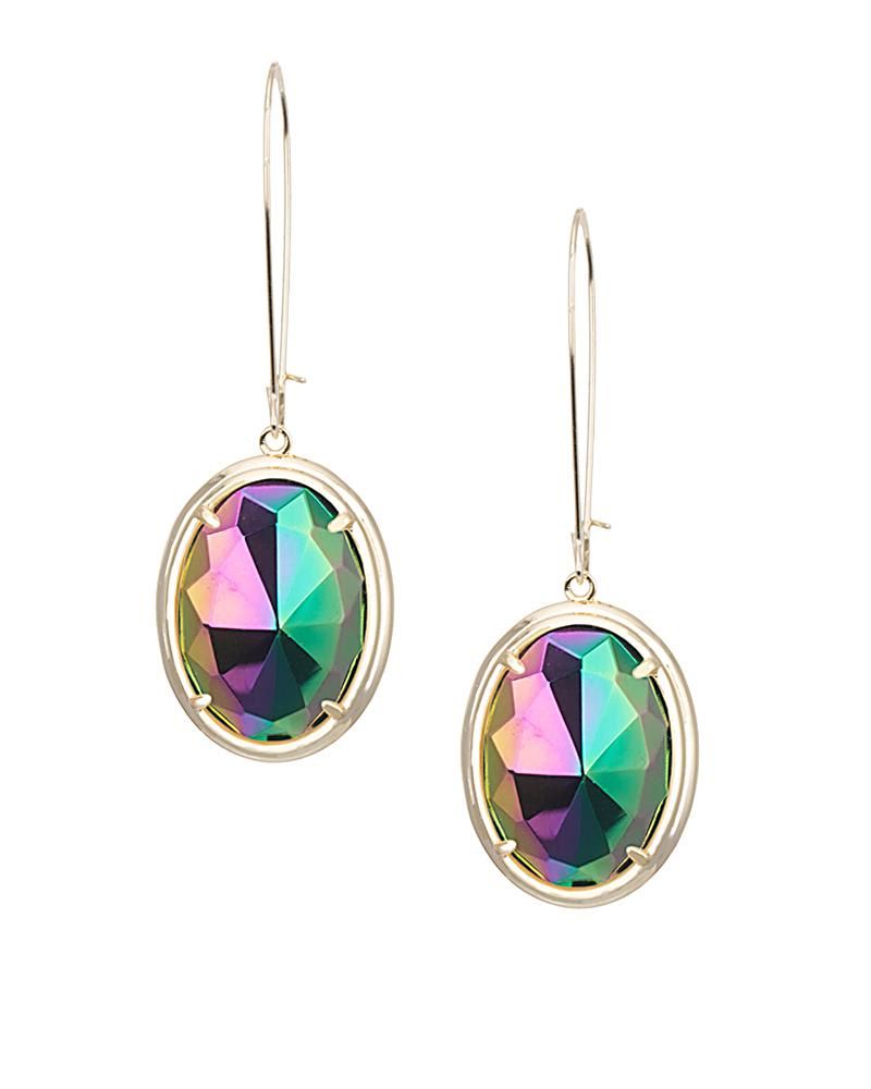 Kendra Scott Jane Drop Earrings in Black Iridescent Bethesda Row