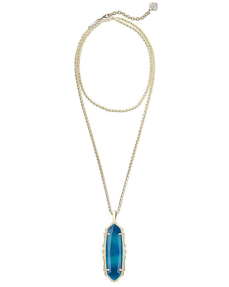 Kendra Scott Frances Necklace in Teal Agate The Summit at Fritz Farm