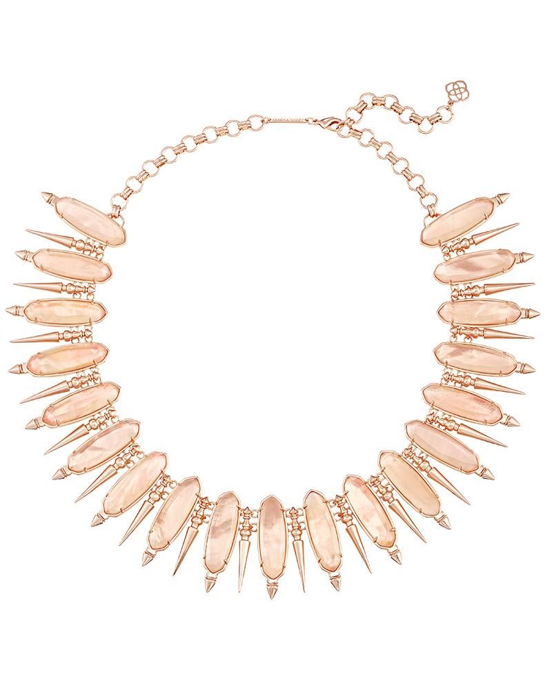 Peach statement shop necklace
