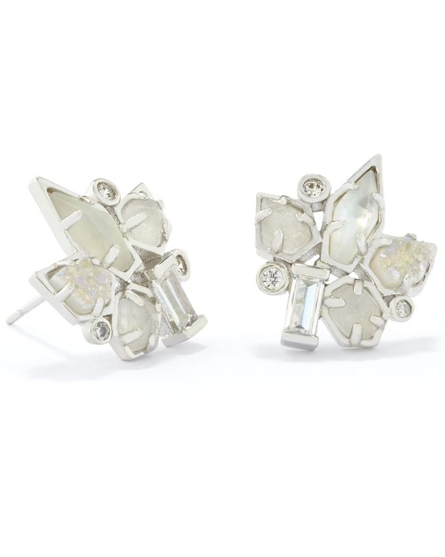 Kendra Scott Bobbi Stud Earrings in Silver The Summit at Fritz Farm