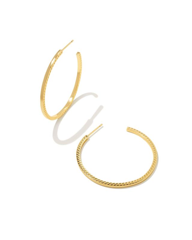 Kendra Scott Sylvie Hoop Earrings in Gold The Summit at Fritz Farm