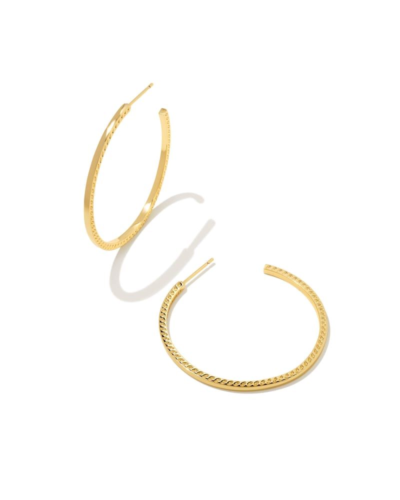Kendra Scott Sylvie Hoop Earrings in Gold The Summit at Fritz Farm