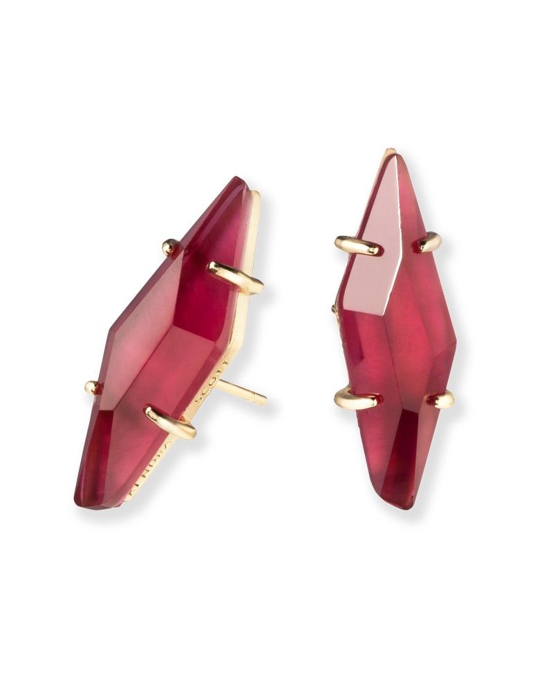 Kendra Scott Belinda Stud Earrings in Burgundy Illusion The