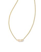 Kendra Scott Bridgete Gold Pendant Necklace in Iridescent Drusy