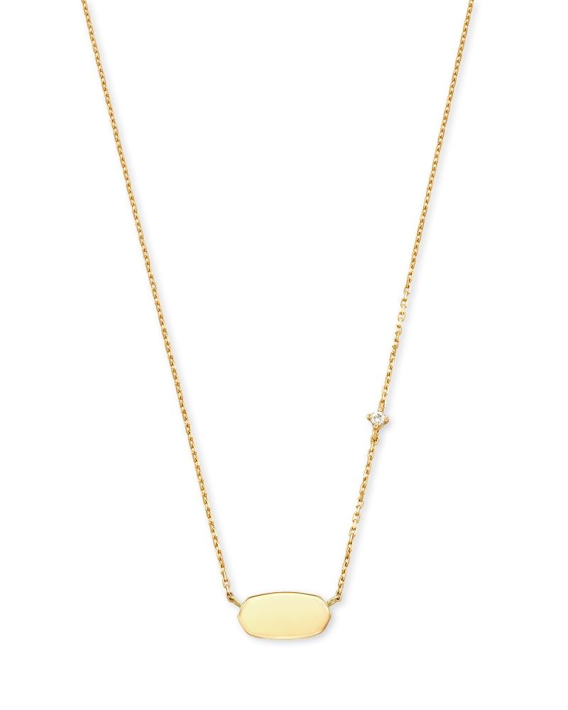 Kendra Scott Fern 14k Yellow Gold Pendant Necklace in White