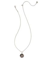 Kendra Scott Letter A Silver Disc Reversible Pendant Necklace in