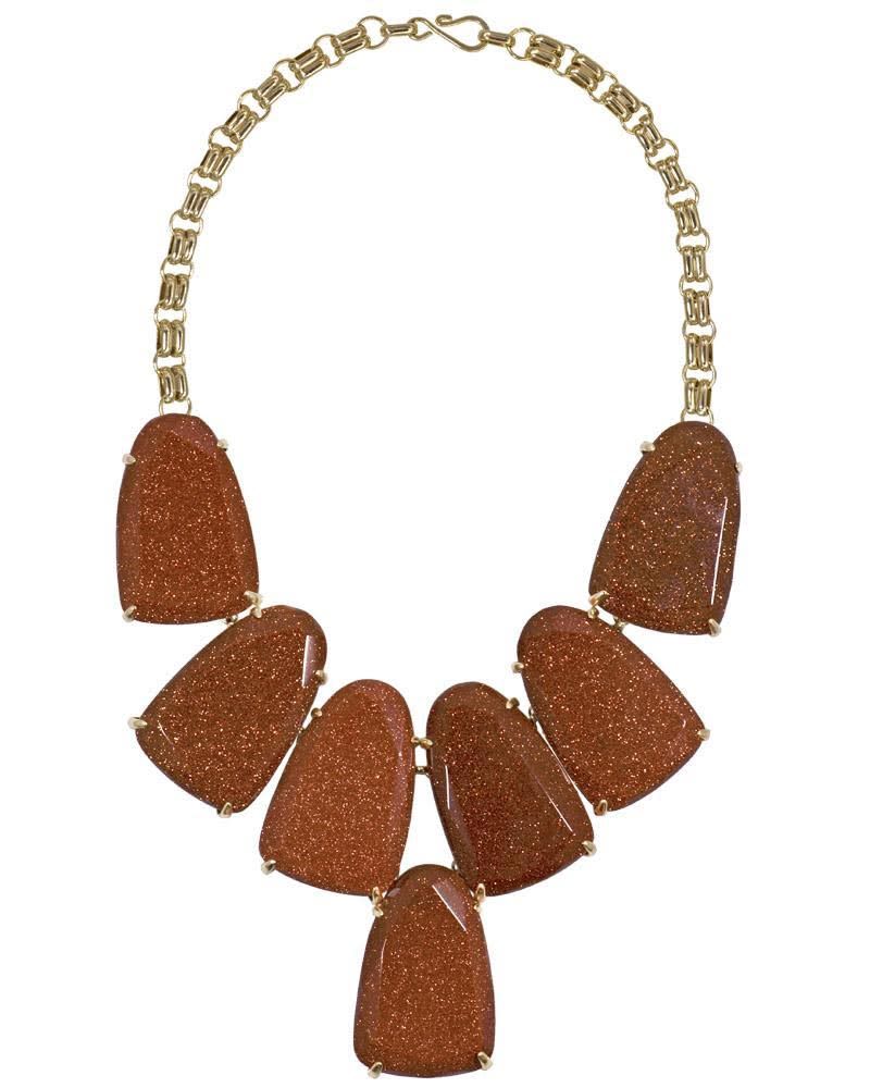 Kendra Scott Harlow Statement Necklace in Goldstone Bethesda Row