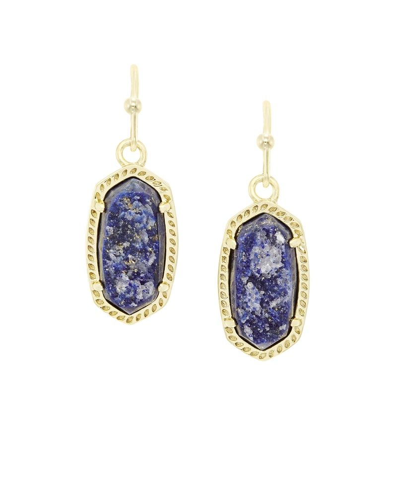 Kendra Scott Lee Earrings in Raw Cut Lapis Bethesda Row