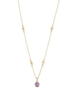 Kendra Scott Nola Gold Pendant Necklace in Sea Green Chrysocolla