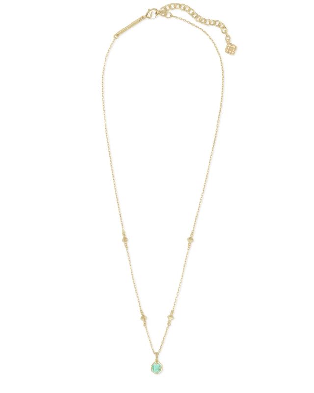 Kendra Scott Nola Gold Pendant Necklace in Dichroic Glass The Summit