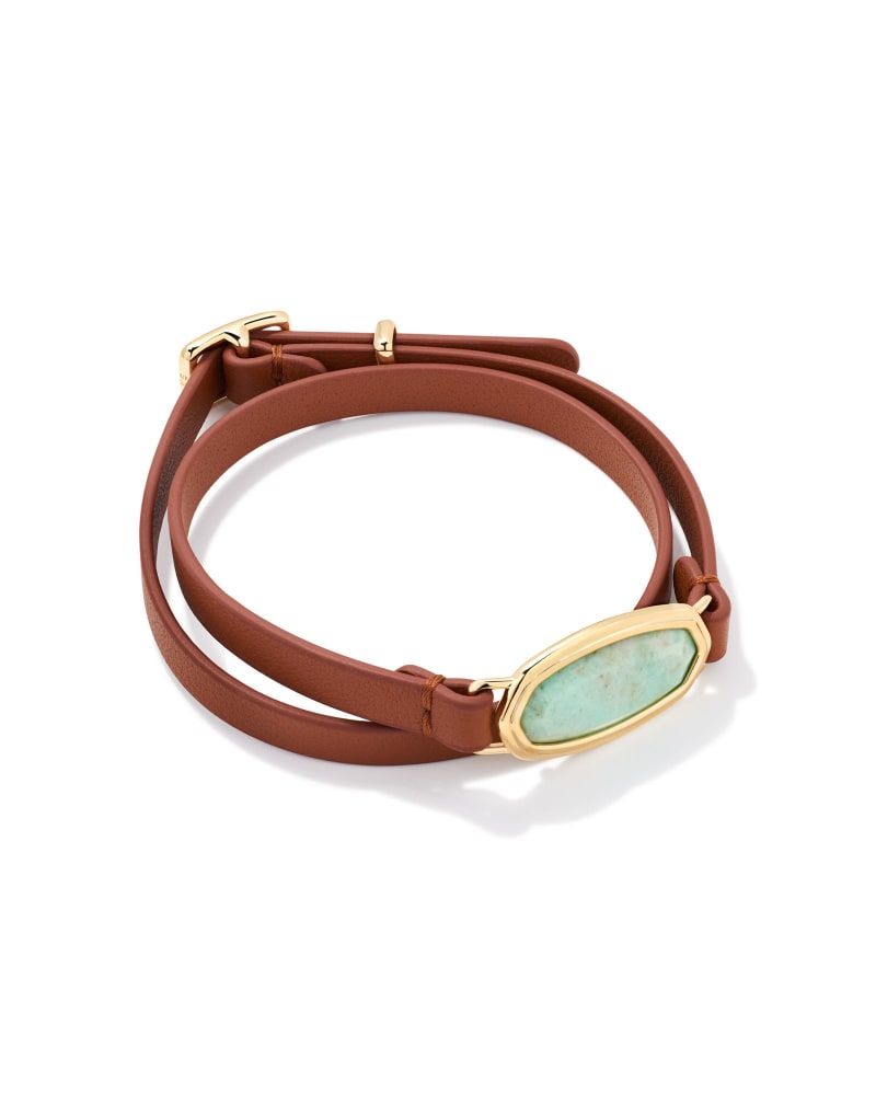 Kendra Scott Framed Dani Gold Wrap Bracelet in Sea Green