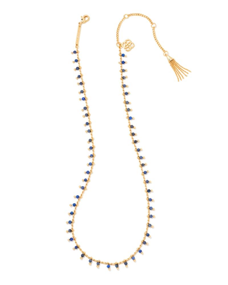 Kendra Scott Jenna Gold Choker Necklace in Blue Lapis Bethesda Row