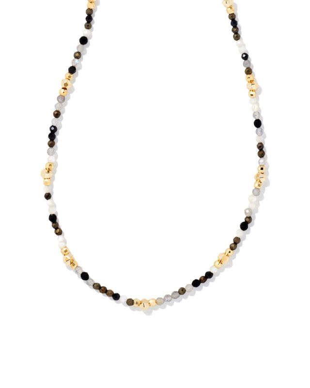 Reece gold choker necklace online in neon mix