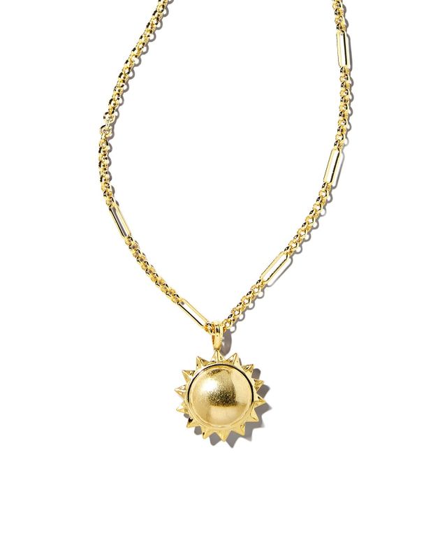 Kendra Scott Sienna Sun Pendant Necklace in Silver The Summit at