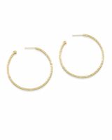Kendra Scott Hammered Hoop Earrings in Gold Bridge Street Town