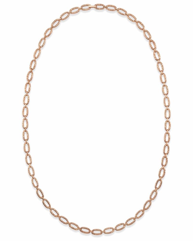 Kendra Scott 32 Inch Chain Link Necklace in Rose Gold The Summit