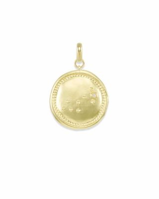 Kendra Scott Capricorn Coin Charm in Vintage Silver Bethesda Row