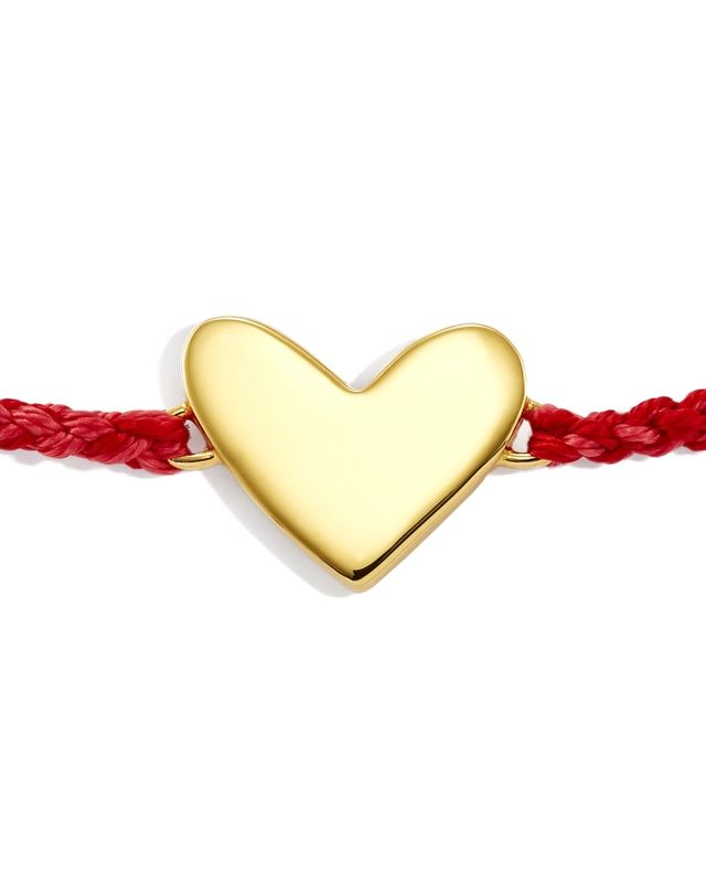 Kendra Scott Ari Heart 18k Yellow Gold Vermeil Corded Bracelet in