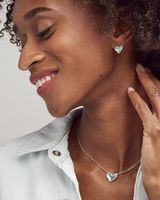 Kendra scott ari heart cheap necklace silver