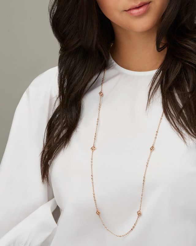 Kendra Scott Rue Long Strand Necklace In Rose Gold The Summit at