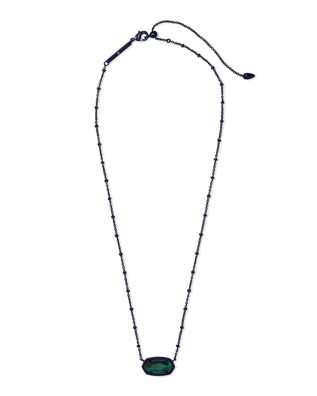 Kendra Scott Elisa Gunmetal Satellite Pendant Necklace in Platinum