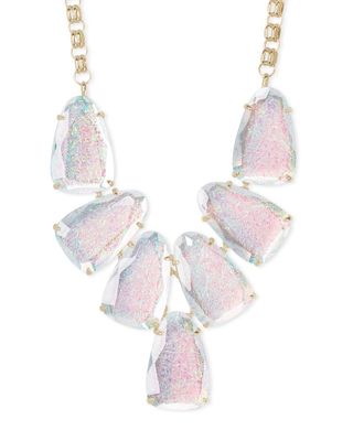 Kendra Scott Harlow Gold Statement Necklace in Matte Galaxy Glass