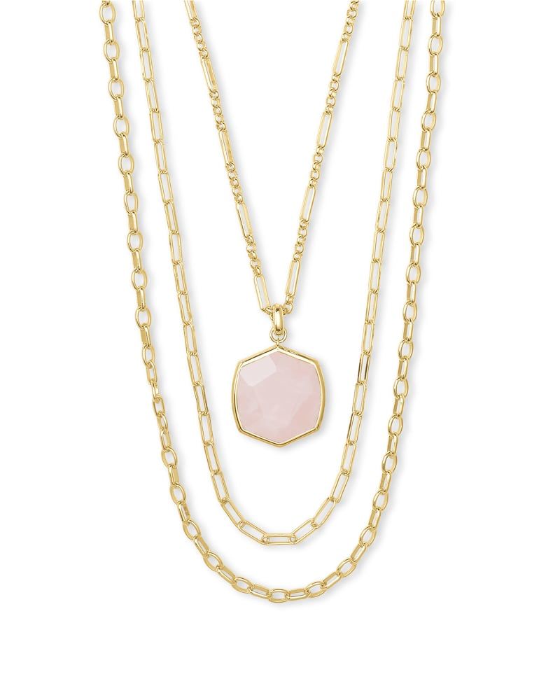 Kendra scott rose cheap quartz necklace