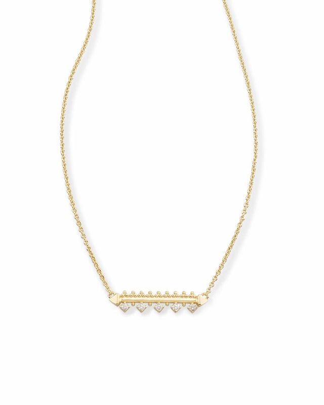 Anissa bar pendant discount necklace in gold