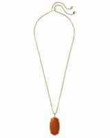 Kendra Scott Reid Gold Long Pendant Necklace in Goldstone