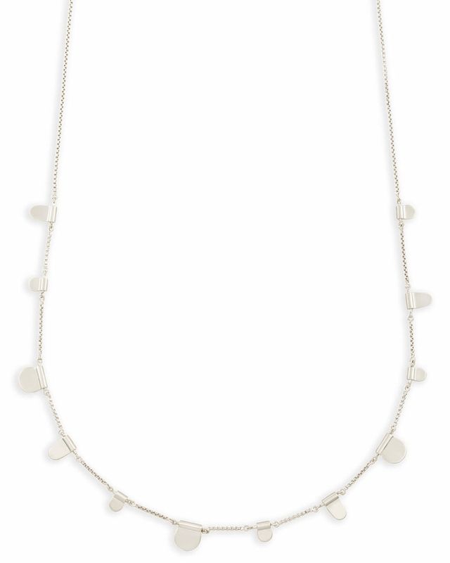 Kendra Scott Wyndham Long Necklace in Silver Bethesda Row