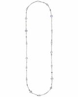Kendra Scott Yazmin Silver Long Pendant Necklace in Amethyst Mix