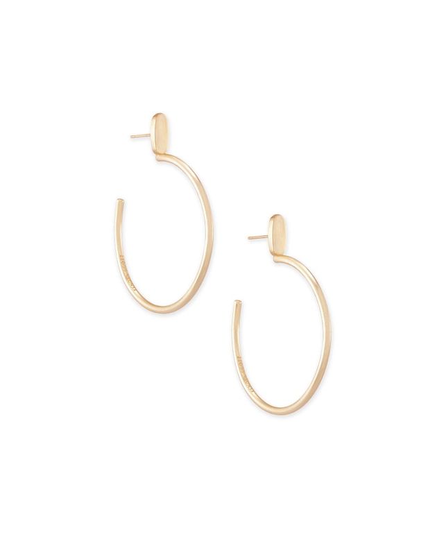 Kendra Scott Pepper Clip On Hoop Earrings in Gold Bethesda Row