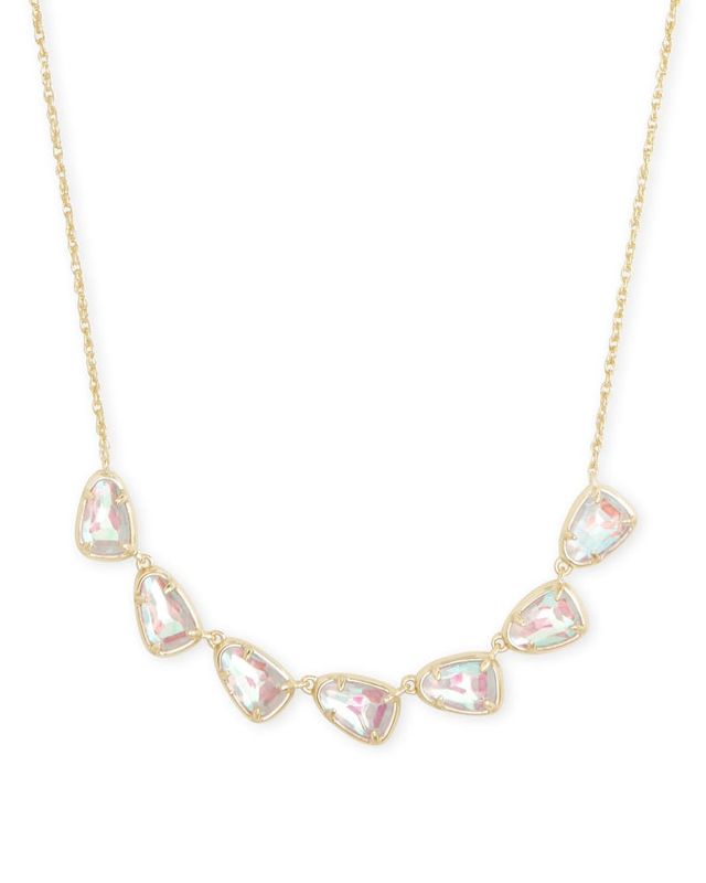 Kendra Scott Susanna Gold Collar Necklace in Iridescent Drusy