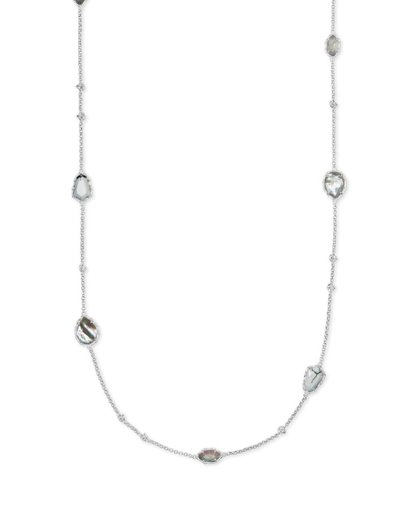 Kendra scott long silver necklace top