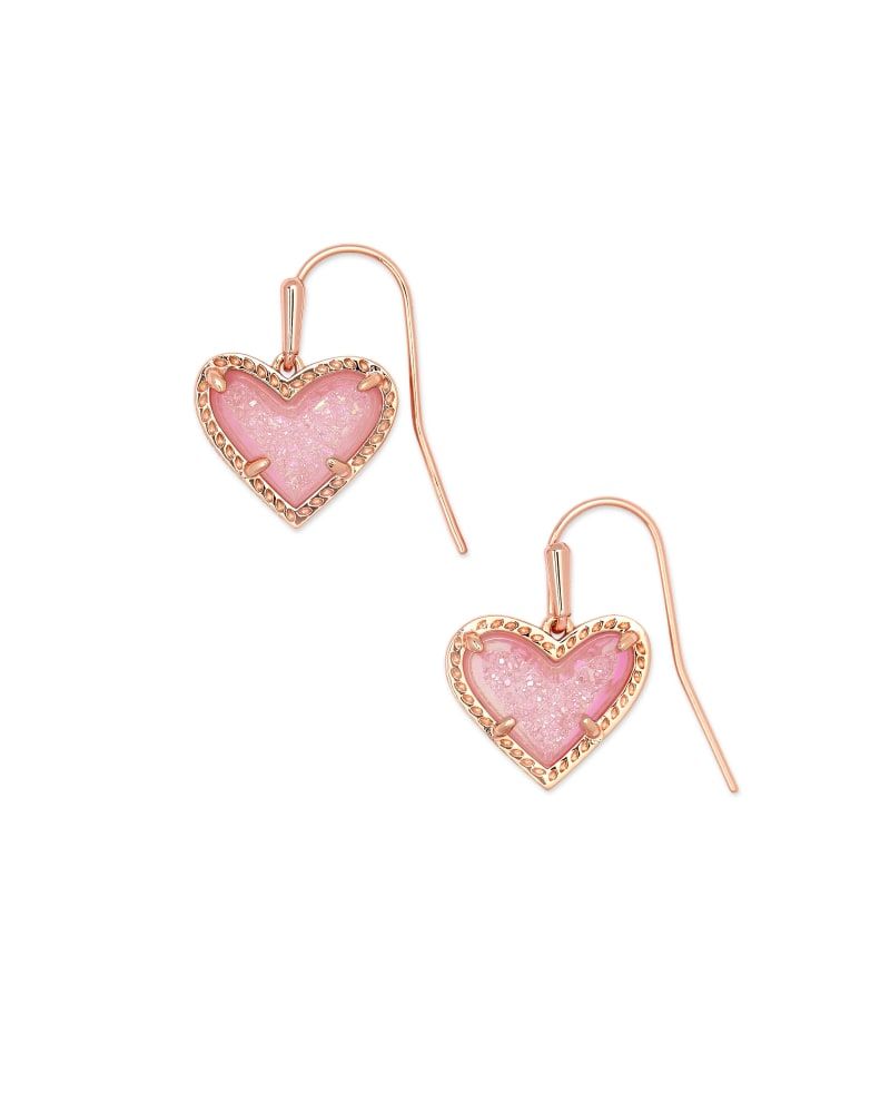 Hot pink on sale and gold earrings