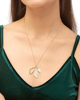 Kendra Scott Mckenna Vintage Gold Charm Necklace in White Mix