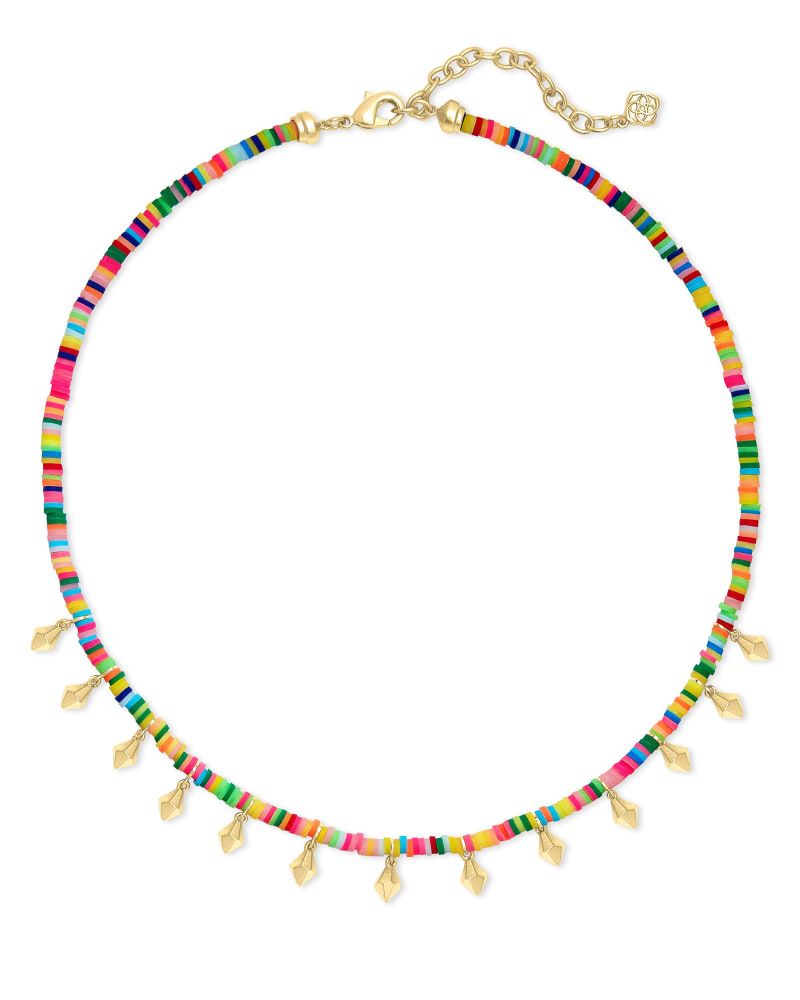 Kendra Scott Reece Gold Choker Necklace in Neon Mix The Summit